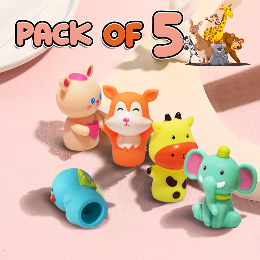 Wembley Christmas Finger Puppets| Mini Squishy Figures| Soft Squishy Finger Toys| Includes Santa, Snow Man, Christmas Tree, Rudolph, & Elf| Interactive Christmas Gift for Infants & Toddlers (Set of 5) 3