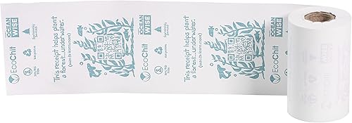 Miniatura 1 de Rollos de papel térmico sin fenol, 2-1/4 pulgadas x 45 pulgadas, cada caja ayuda a plantar bosques submarinos de algas, caja de 50