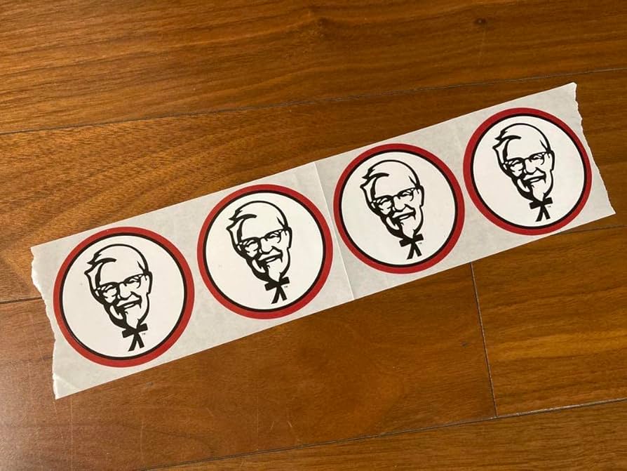 レア！　50年代　カーネルサンダース　KFC ステッカーサイン　店舗用 レア！ 50年代 カーネルサンダース KFC ステッカーサイン 店舗用 レア