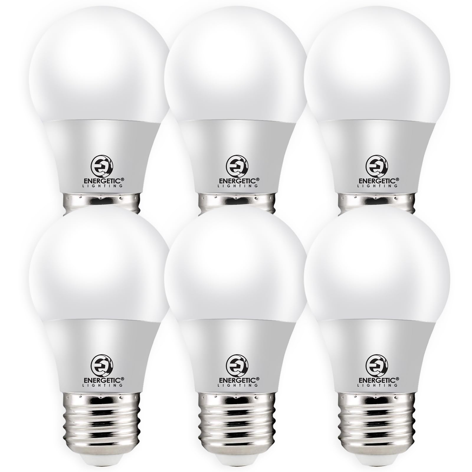 Energetic A15 LED Bulb, 5.5W Refrigerator Bulb (40 W Equivalent), 5000K Daylight, Dimmable A15 Ceiling Fan Light Bulbs, Appliance Bulb, E26 Base, 550 LM, UL Listed, 6 Pack