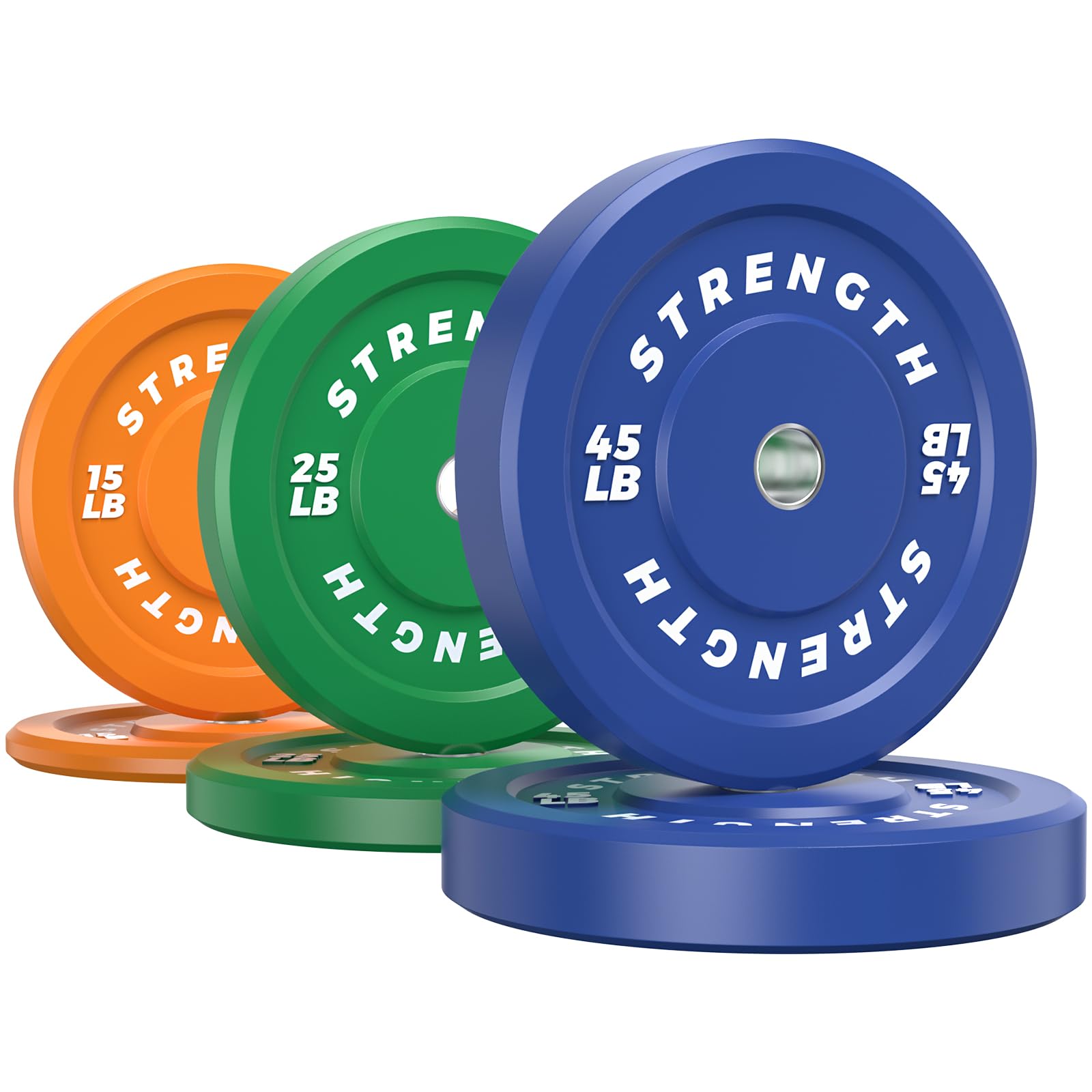 XDDAIS Colored Bumper Plates set, Virgin Rubber Olympic Weight Plates Sets with 2 Inch Steel Insert for Barbell, IWF Color Standard Strength Training Plates for Weightlifting Weights Set for Home Gym (170LB-SET)