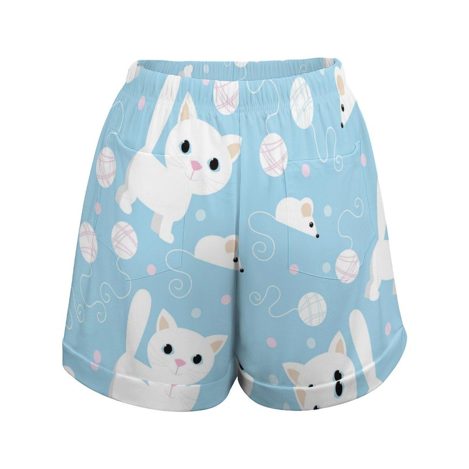 Amazon.co.jp: ショートパンツ かわいい 猫柄 ねこ レディース