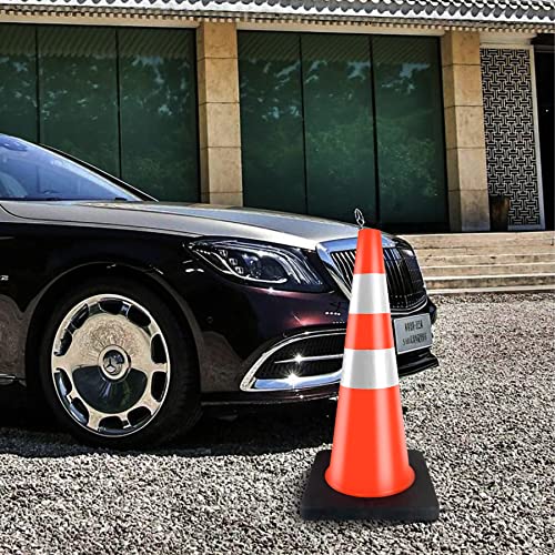 Strlon AQZ0328BLACK-08 Traffic Cones 28 Inch Orange 8 Pack Heavy Duty Safety Cones thumb #6
