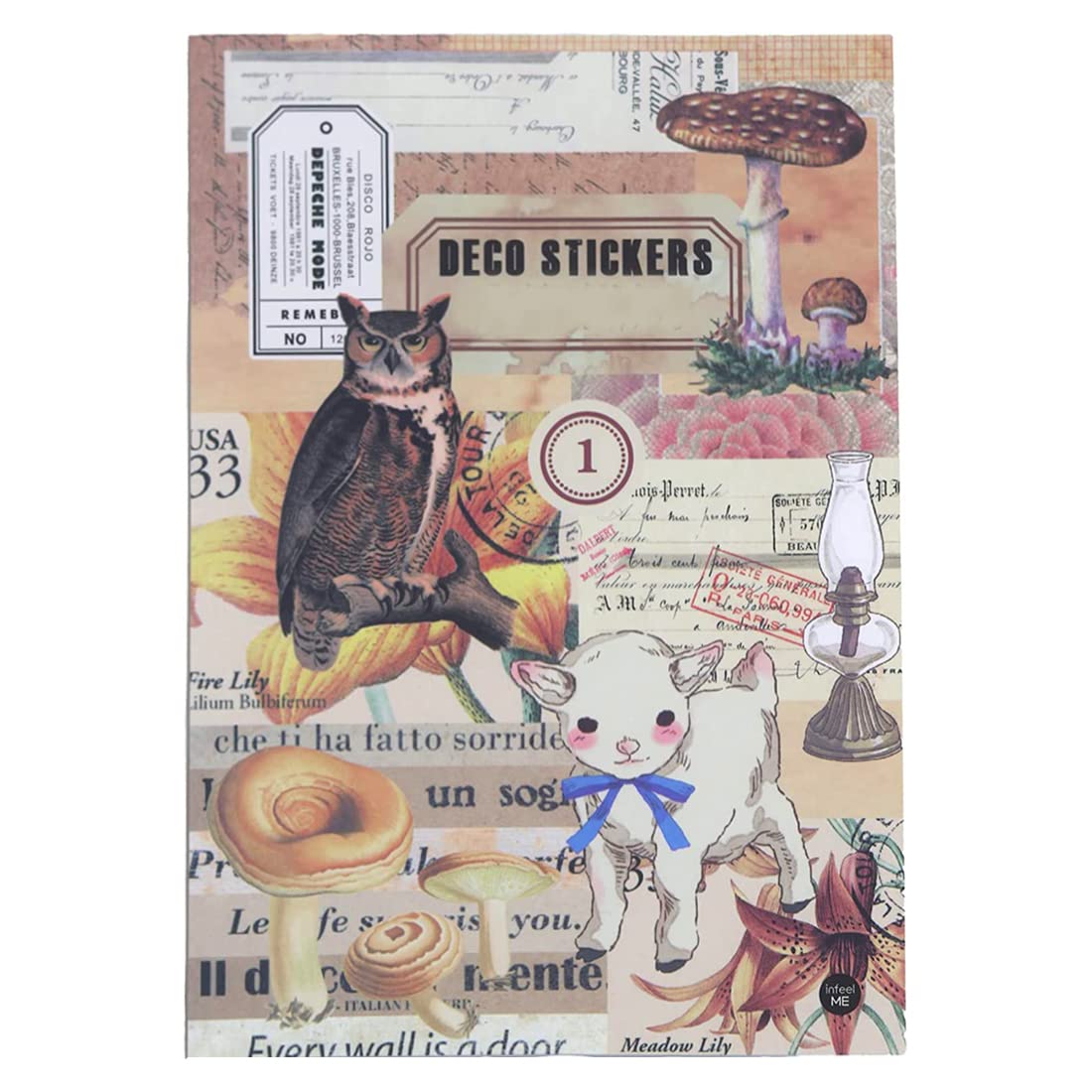 Fezf Conjunto De Pegatinas De Scrapbooking, Accesorios De Scrapbooking, Papel De Scrapbooking Vintage, Álbum Para Autodiseño, Diario De Pegatinas（A）
