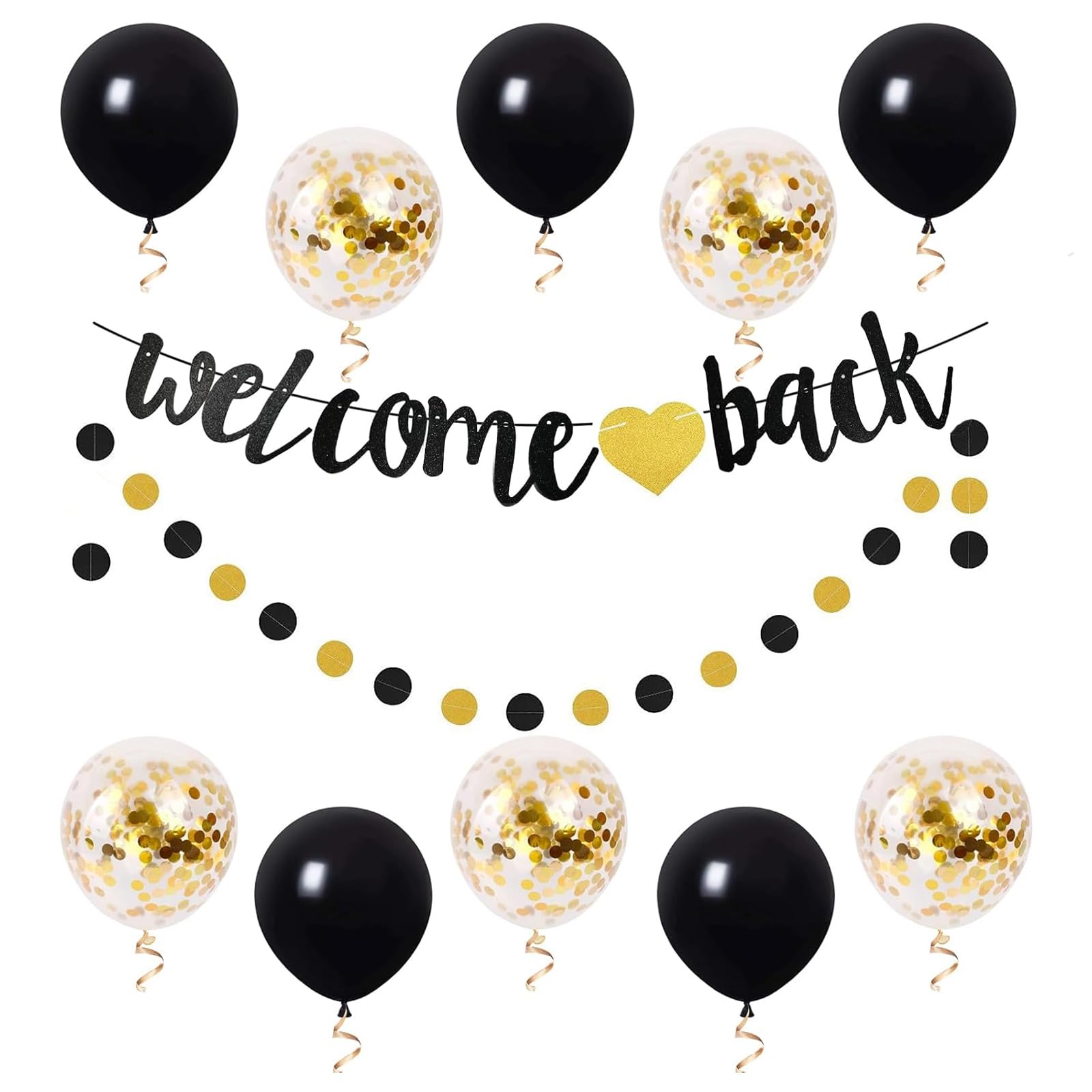 ALEGRE Garland Balloon Black (Welcome Back)