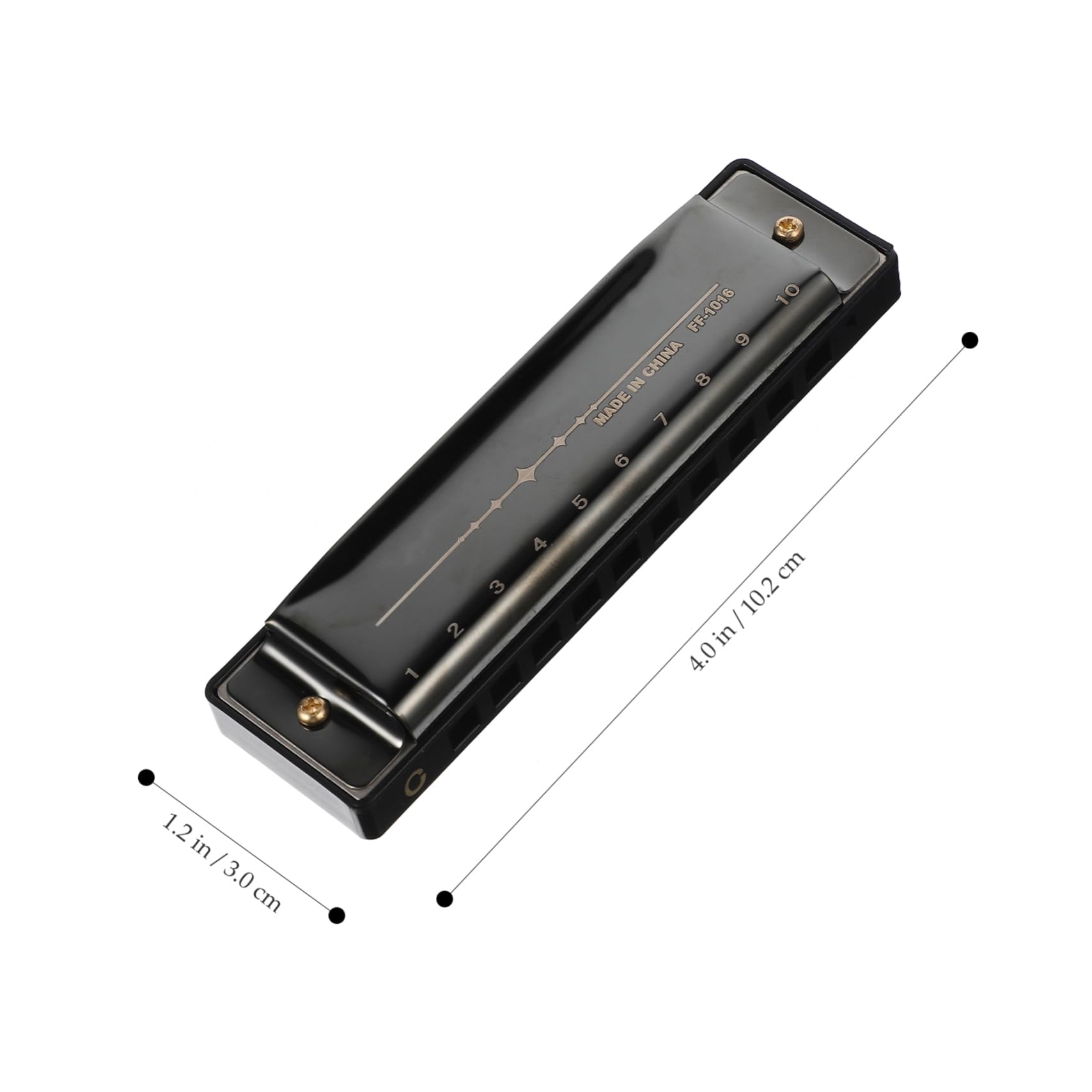 Yardwe Harmonica for Beginners Key of Musical Instrument Portable Blues Harmonica for Easy to Play Durable Design present for Music Lovers