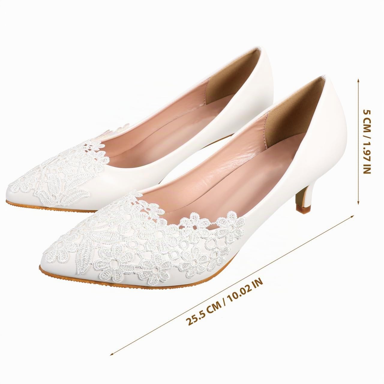 Holibanna Braut Hochzeit Abend Party Schuhe Frauen Low Heel Pumps 5Cm Kleid Elegante Schuhe