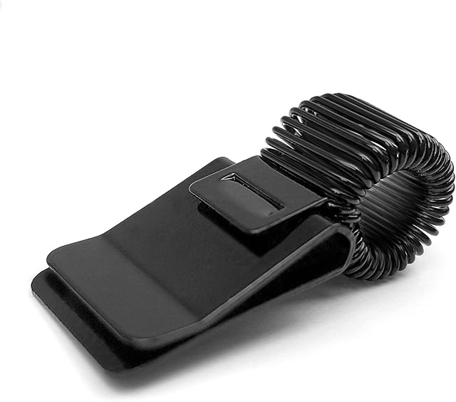 Ashton and Wright Metal Pen Clip Holder for Notebook/Clipboard/Journal/Diary - Ideal For Doctors/Nurses/Foremans/Office - Single - Black