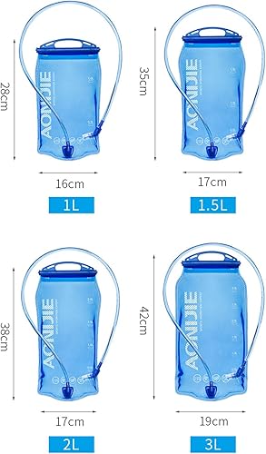 Miniatura 3 de AONIJIE Depósitos de agua a prueba de fugas para mochilaschaleco para correr, bolsa de hidratación de 1 L, 2 L, 3 L