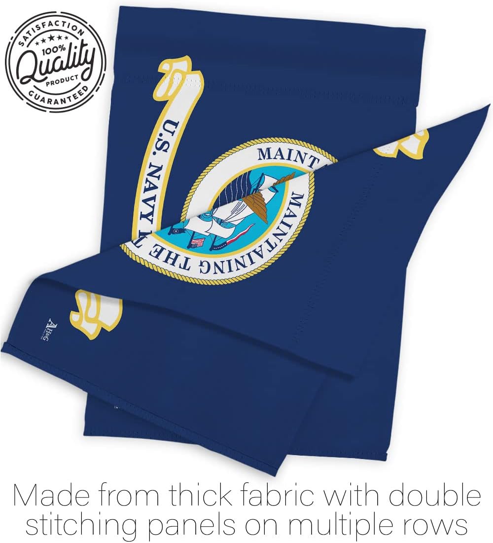 Retired Navy Garden House Flag - Set Armed Forces USN Seabee United State American Military Veteran Retire Official - Decoration Banner Small Yard Gift Double-Sided Made in USA 28 X 40