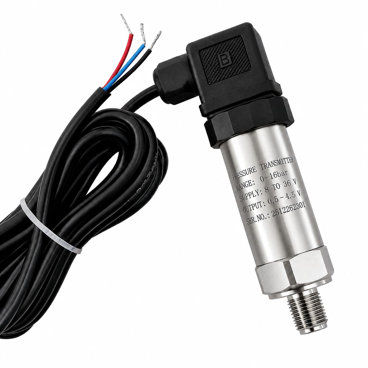 Volt Output Pressure Transmitter (0-10V, 0.5-4.5V, 1-5V), 1/4" Bottom Entry, Supply 10-30 VDC, Compatible for all Industrial applications, Acc.+/-0.25% (2M Wire), Make : PRECISE, 0.5-4.5 V, 0~250 bar-image-21