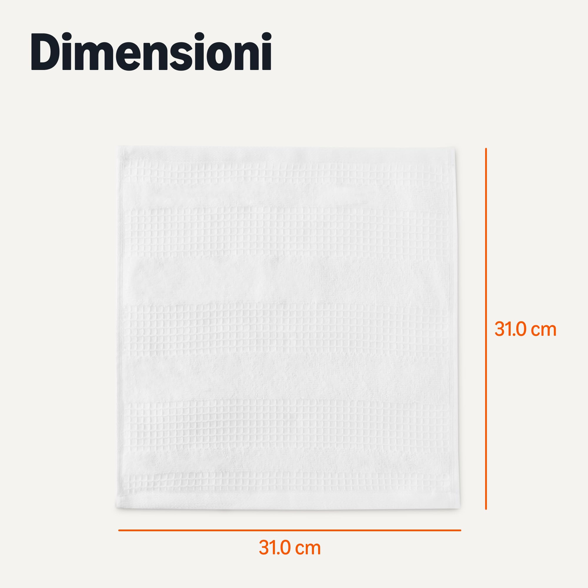 Basics - Strofinacci da Cucina in Cotone Biologico a Nido d'Ape, Ultra-Assorbenti, ad Asciugatura Rapida, Senza Lanugine, 30,5cm x 30,5cm, Confezione da 6 (2 Marroni, 2 Verde Oliva, 2 Bianchi