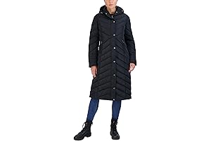 women's knee length coats with puffer parka style