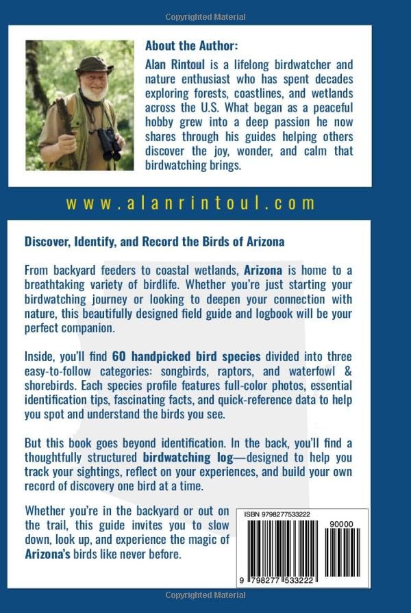 Birds of Arizona Field Guide and Logbook: An Essential Birdwatching Guide with Identification Tips for 60 Common Bird Species in Arizona - Image 2