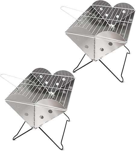 Vaygway Flatpack - Parrilla portátil plegable de acero inoxidable y hoguera, parrilla de barbacoa portátil de alta calidad, parrilla de carbón para Vaygway Flatpack - Parrilla portátil plegable de acero inoxidable y hoguera, parrilla de barbacoa portátil de alta calidad, parrilla de carbón para