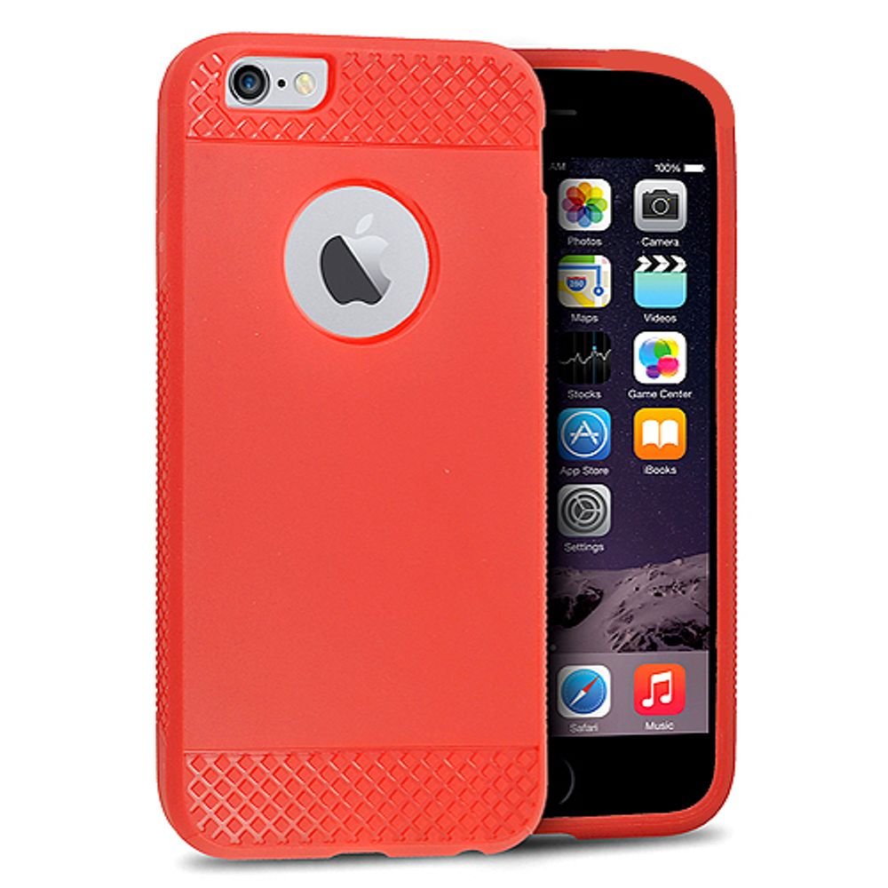 Eagle Cell Solid TPU Gel Case for Apple iPhone 6 Plus - Retail Packaging - Red