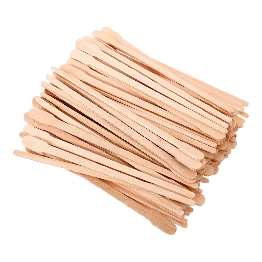 FOMIYES Ergonomic Wax Applicator Sticks 300ct Facial Nose Hair Removal Kit Gentle Wood Spatulas for Brow Lip Body Hair Care