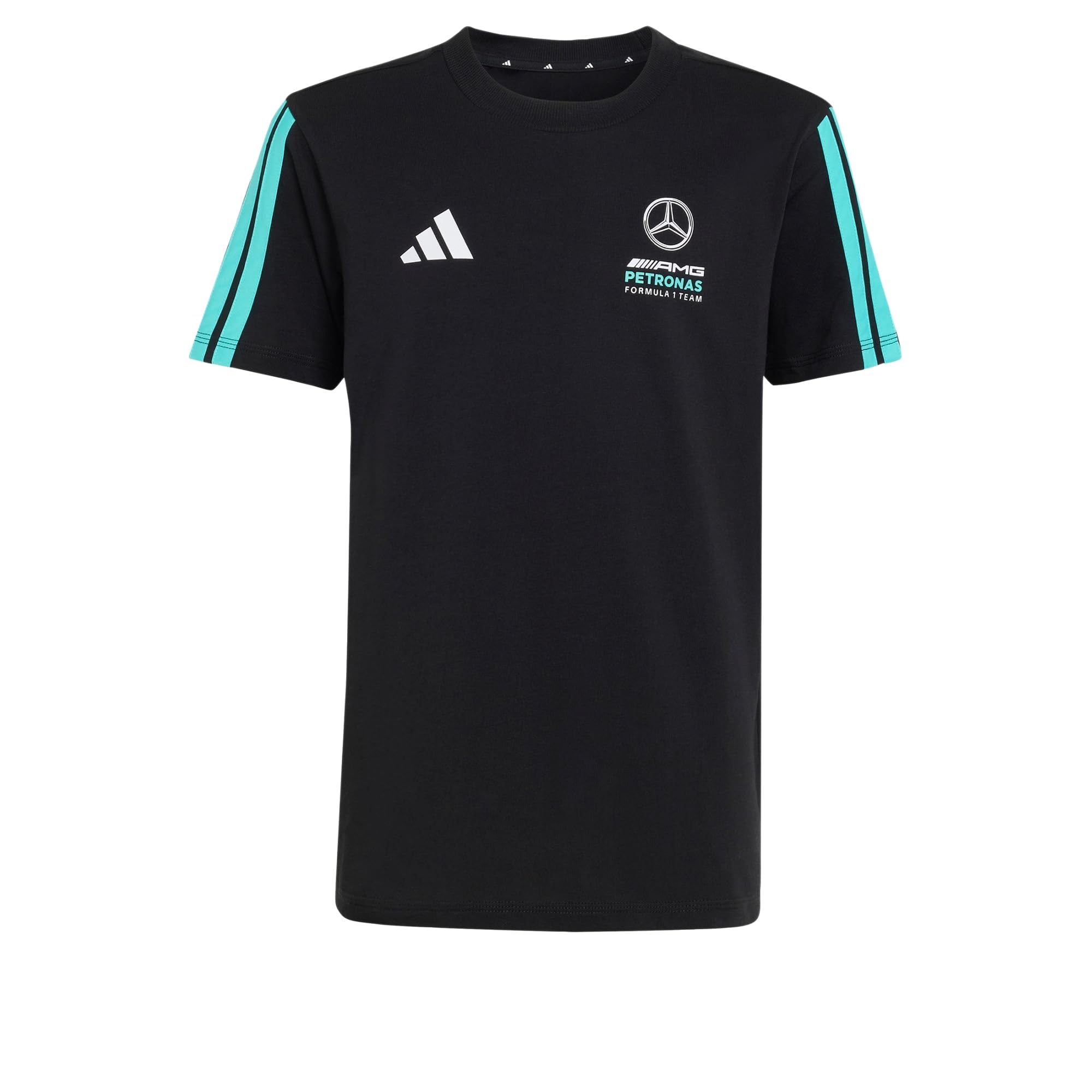 Adidas Unisex Kids Noir Mercedes Amg Kids' T-Shirt Petronas Formula One Team Dna