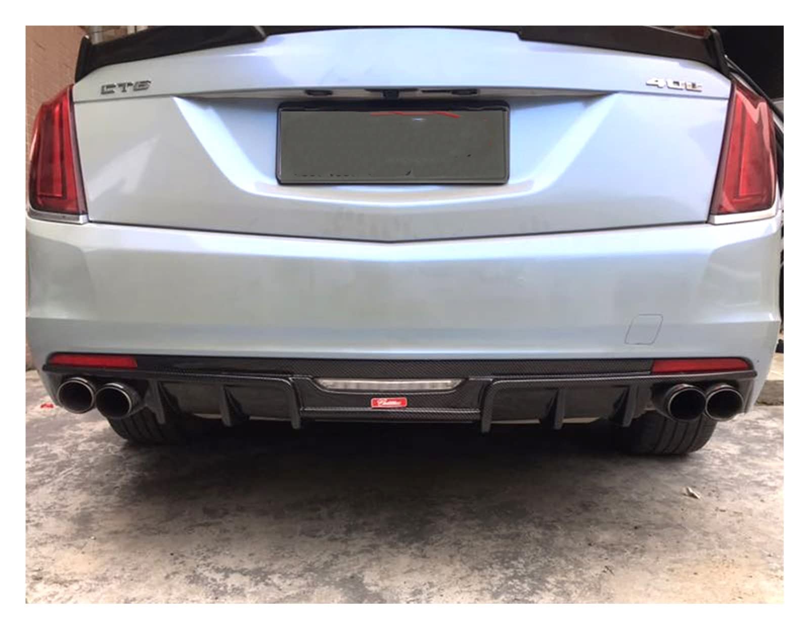 Zderzak tylny kompatybilny z Cadillac CT6 2016-2020, dyfuzor tylnego dolnego zderzaka samochodu, zderzak tylny, zderzak zewnętrzny, osłona, spoiler, płyta(Carbon Fiber Look)