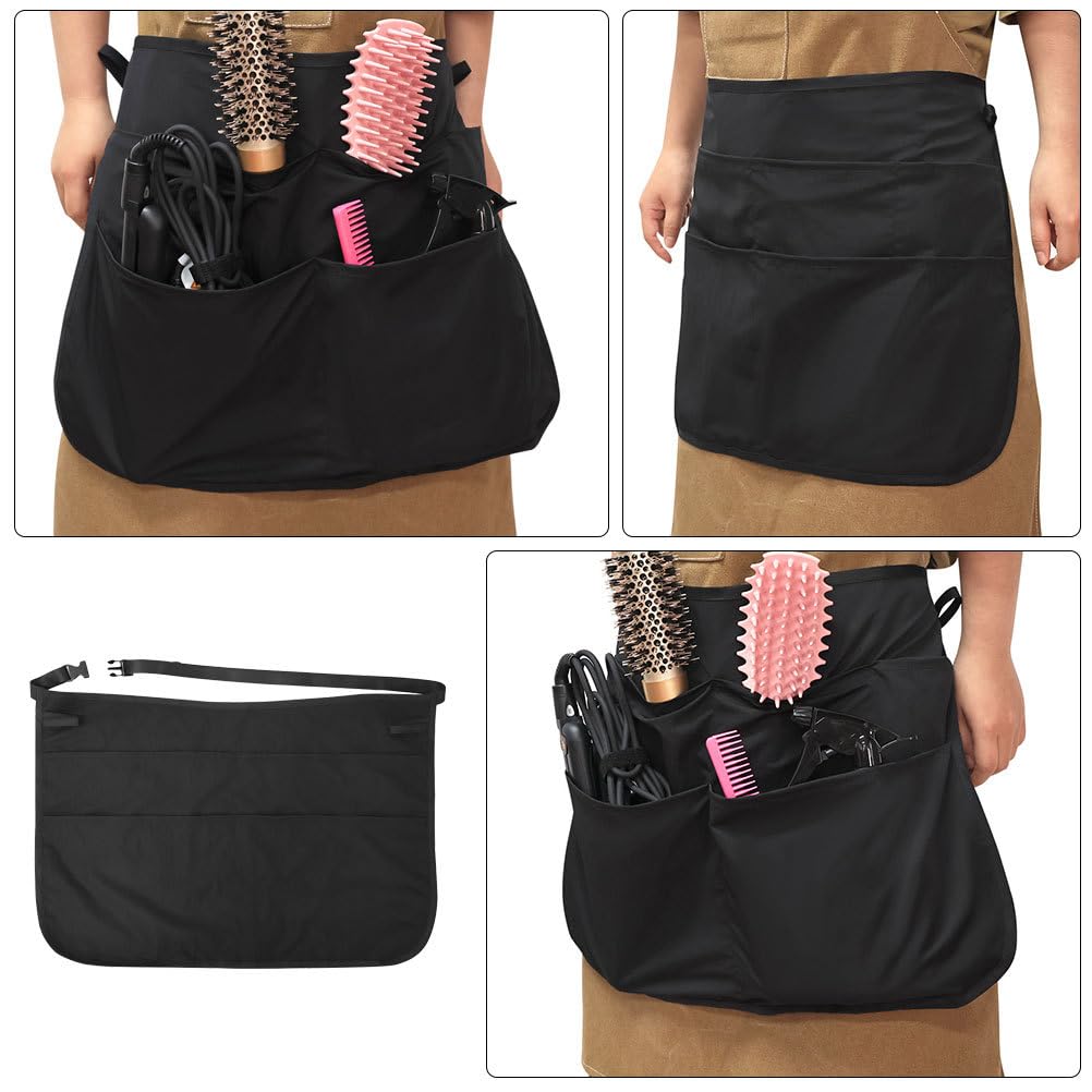 Beaupretty Haircut Apron with Adjustable Waist Belt Multipocket Design Hairdresser Tool Organizer for Salon Barber Shop - Image 4