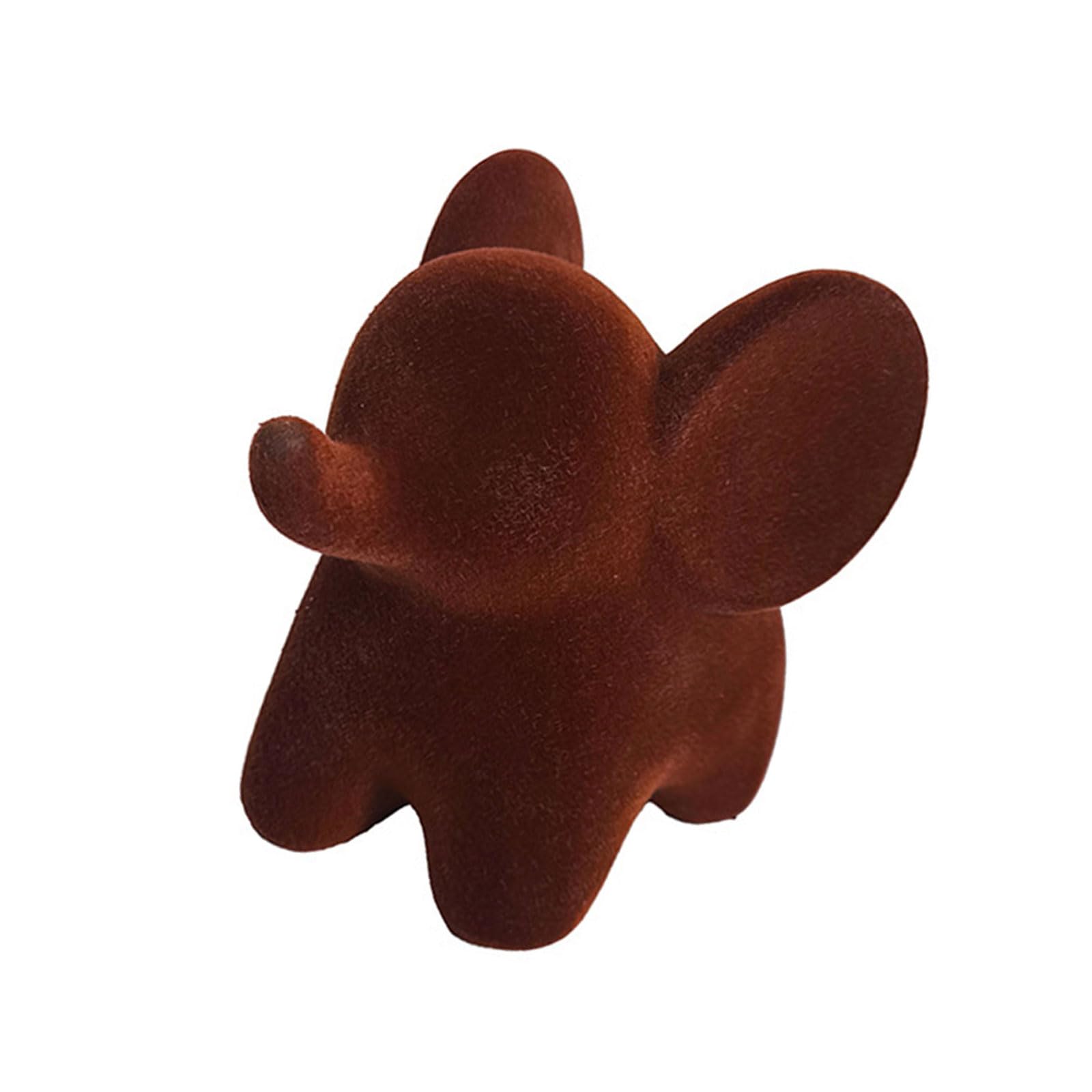 Shunzhong Good Luck Elephant Sculpture Resin Figurine, Bookshelf Decor Housewarming Present Collectible Figurines