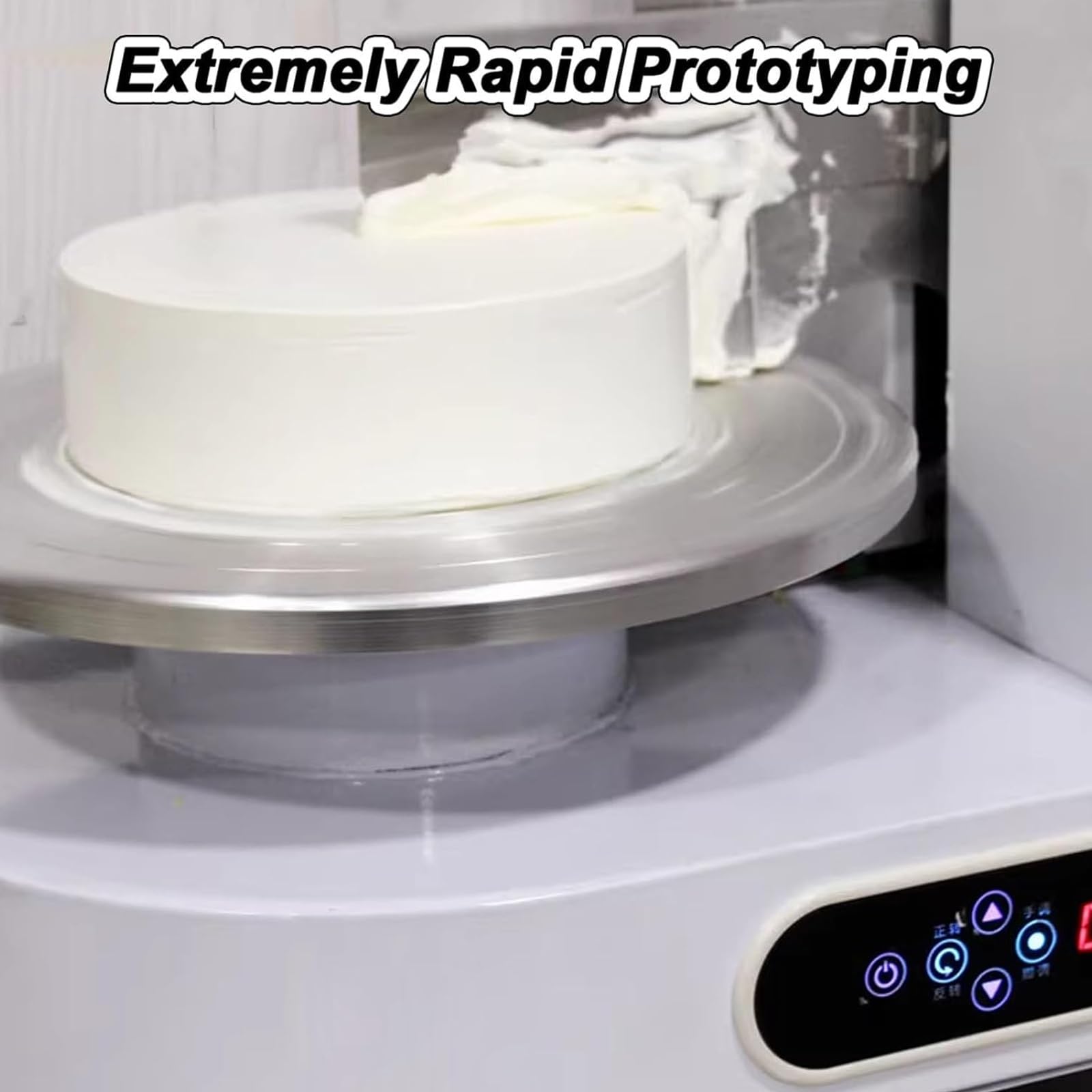 Elektrische Kuchenglasur-Glättmaschine, Automatisches Dessert-Beschichtungswerkzeug, geräuschloser Drehteller mit einem Klick-Start zum Backen und Dekorieren von Kuchen