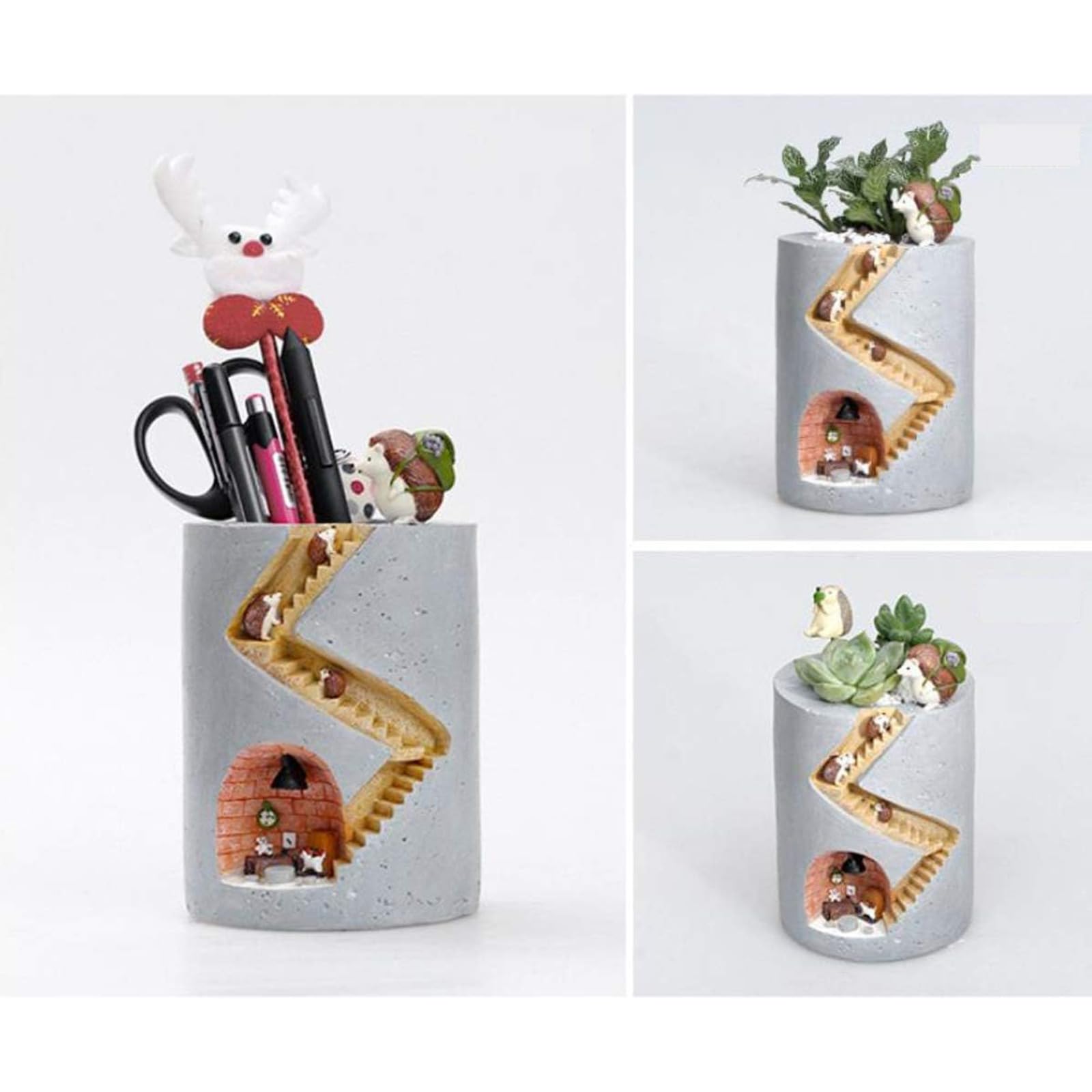 Amazon.co.jp: Diggly ハリネズミ 置物 ハリネズミ 雑貨 鉛筆立て