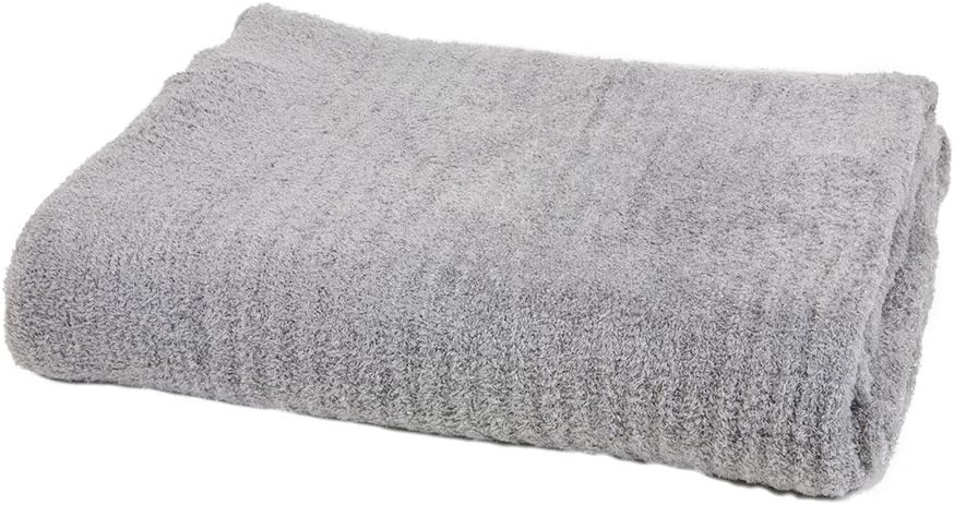 Barefoot Dreams CozyChic Lite Ribbed Throw Pewter One Size
