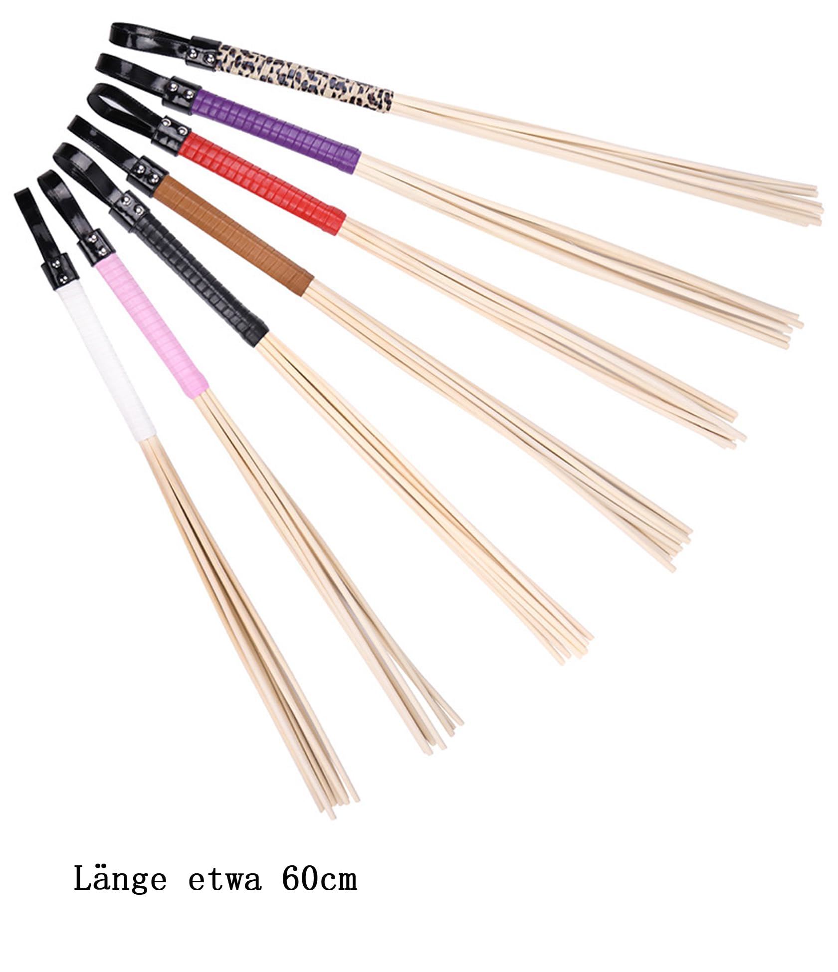 JINGHUA3 Canes SM Stimulateur de Fessée Érotique Jouet Flogger Fouet Brins de Rotin Cravaches Fouets Jeu de Rôle Esclave Bondage Fétiche BDSM Sex Toy for Femmes et Hommes (Noir) (Color : Schwarz)
