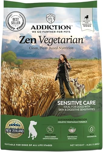 Miniatura 10 de Addiction Zen Vegetarian - Alimento seco para perros, rico en isoflavonas y antioxidantes, comida vegana para perros, hecha a mano en Nueva Zelanda,