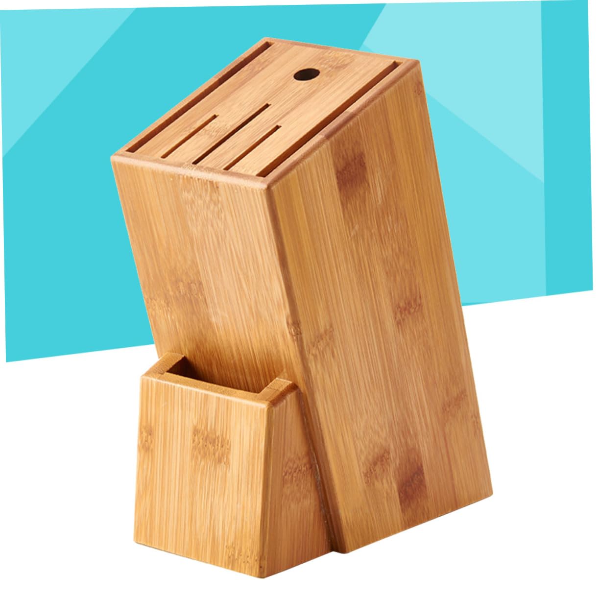 CIYODO Modern Bamboo Knife Block Holder Kitchen Knife Storage Rack Kitchen Counter Organizer