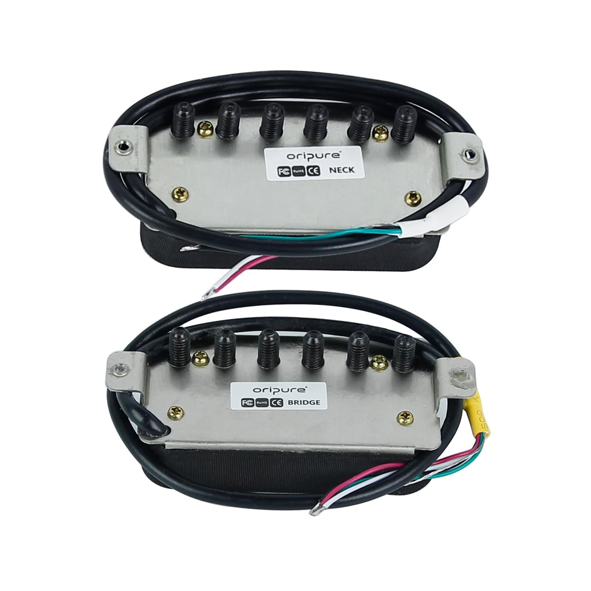 Oripure Pickup Humbucker per chitarra con manico + ponte Pickups Set Hot Rail e pali a vite