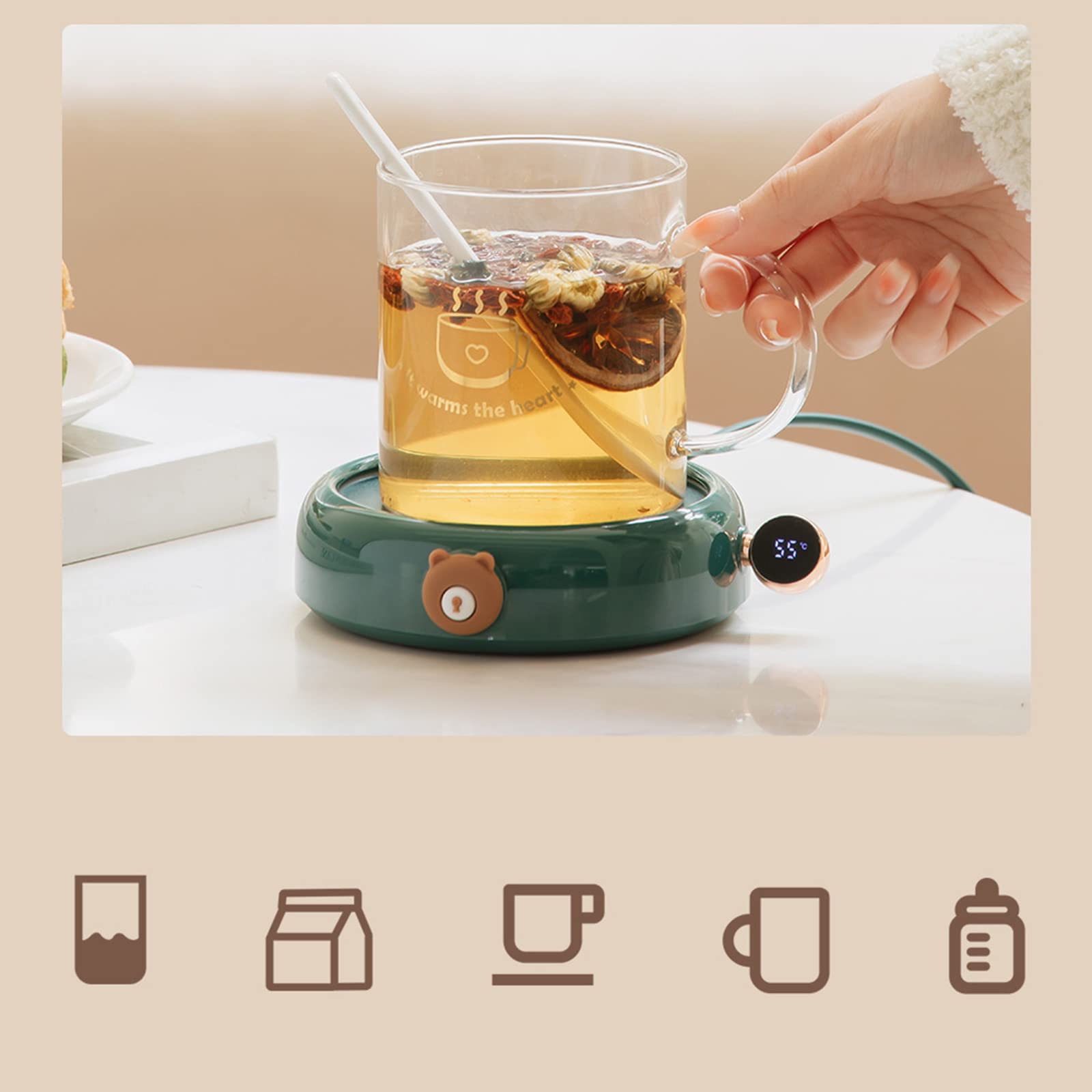 Calentador de tazas eléctrico para bebidas