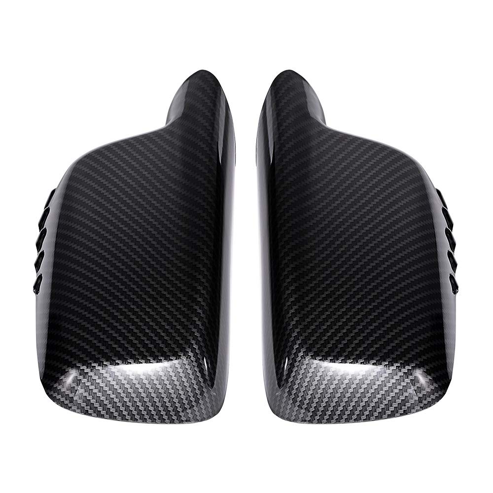 Gloss Black Side Mirror Cover Cap For BMW E46 E65 E66 330Ci 745i 750i