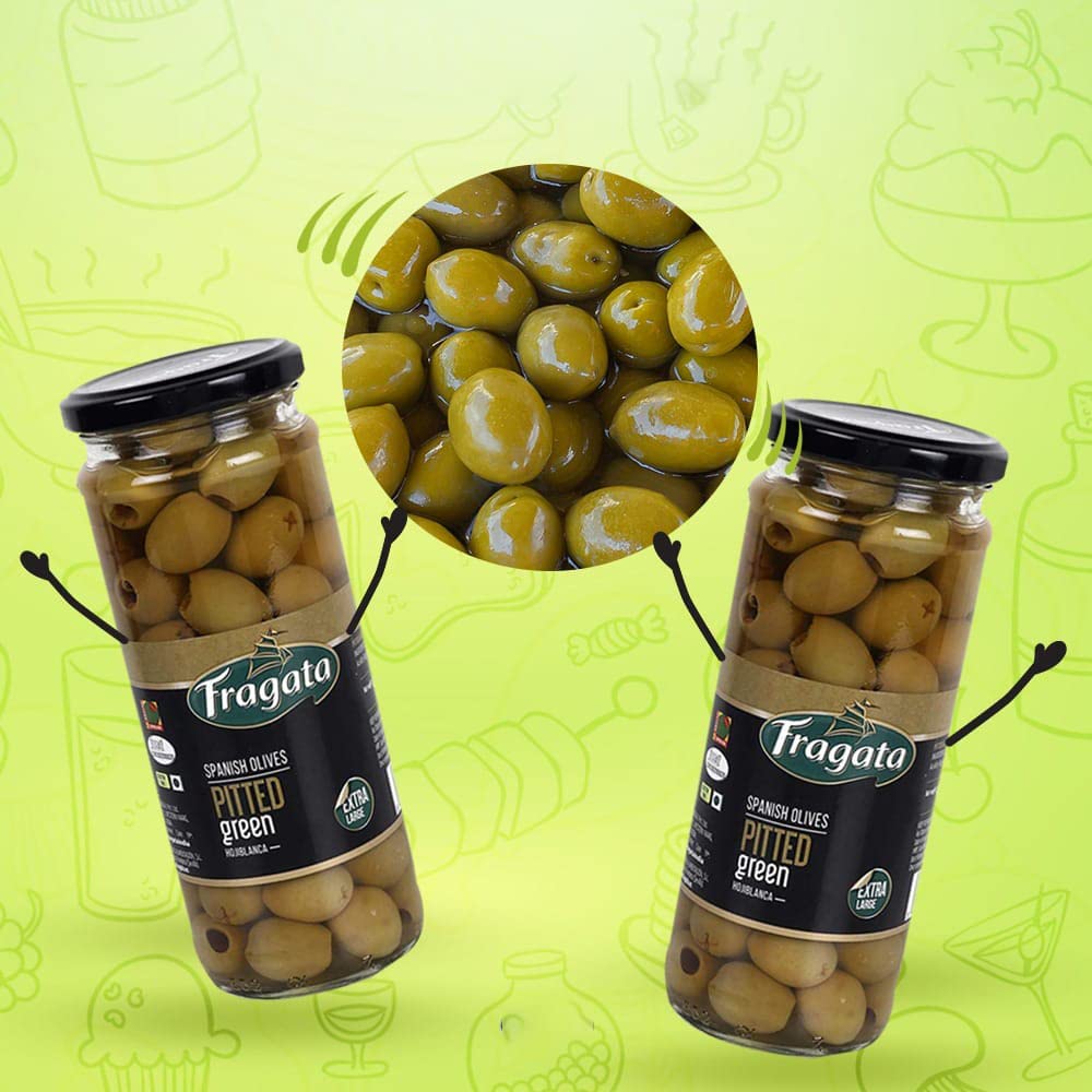 Fragata Queen Pitted Green Olives 340G - Image 5 thumbnail