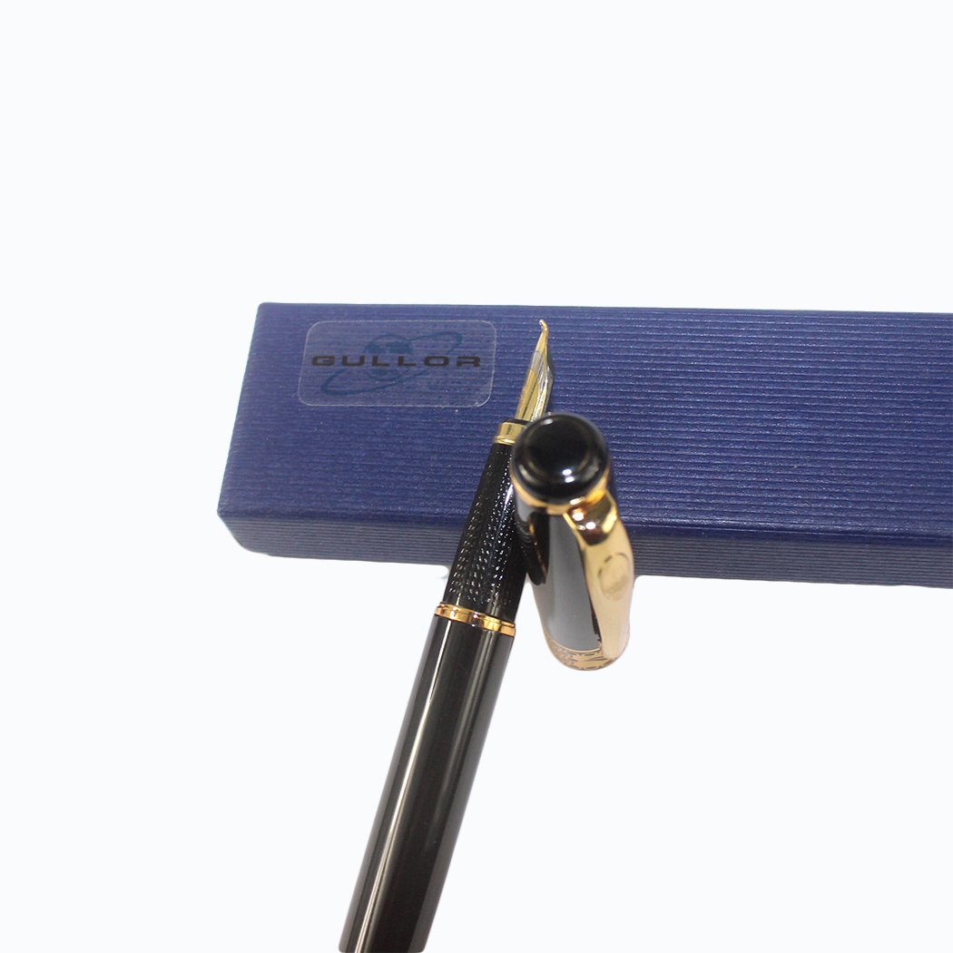 Amazon | Gullor68エレガントな黒とゴールドの万年筆曲げペン先書道