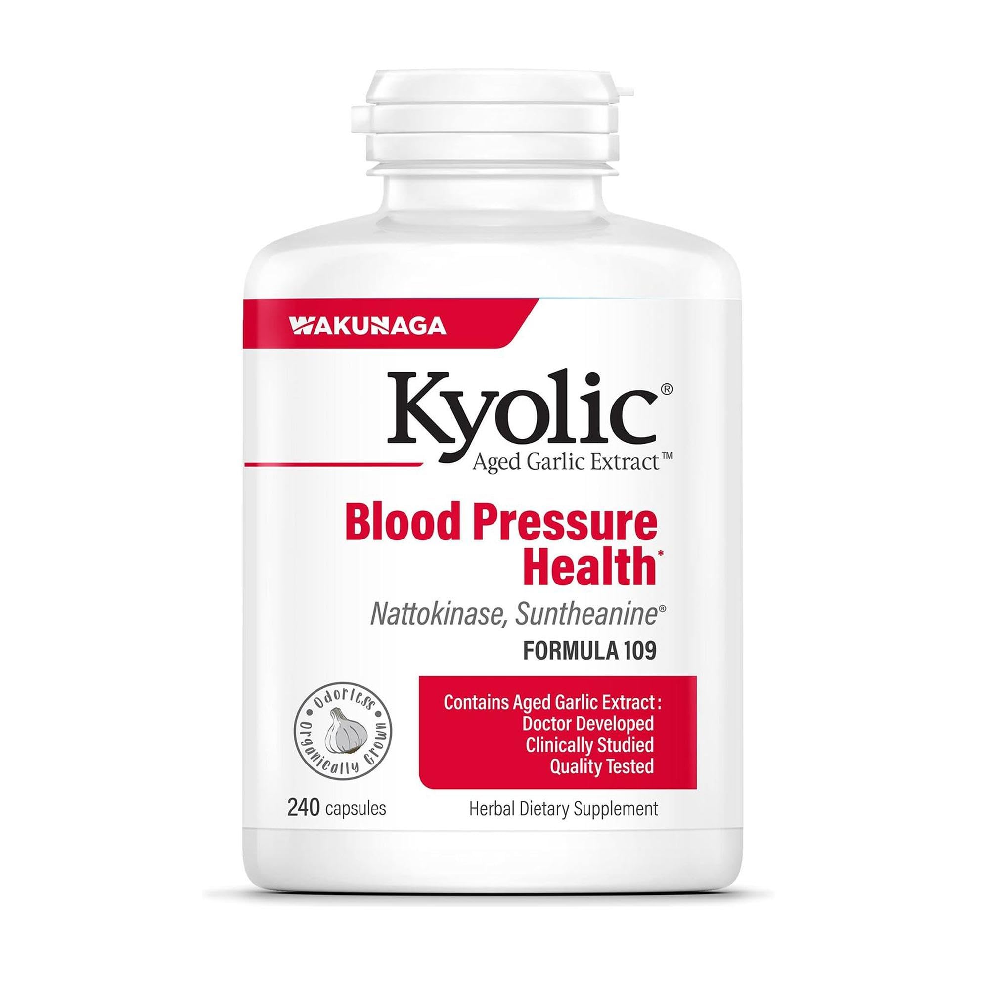 Kyolic Aged Garlic Extract Formula 109, Blood Pressure Health*, 240 Capsules