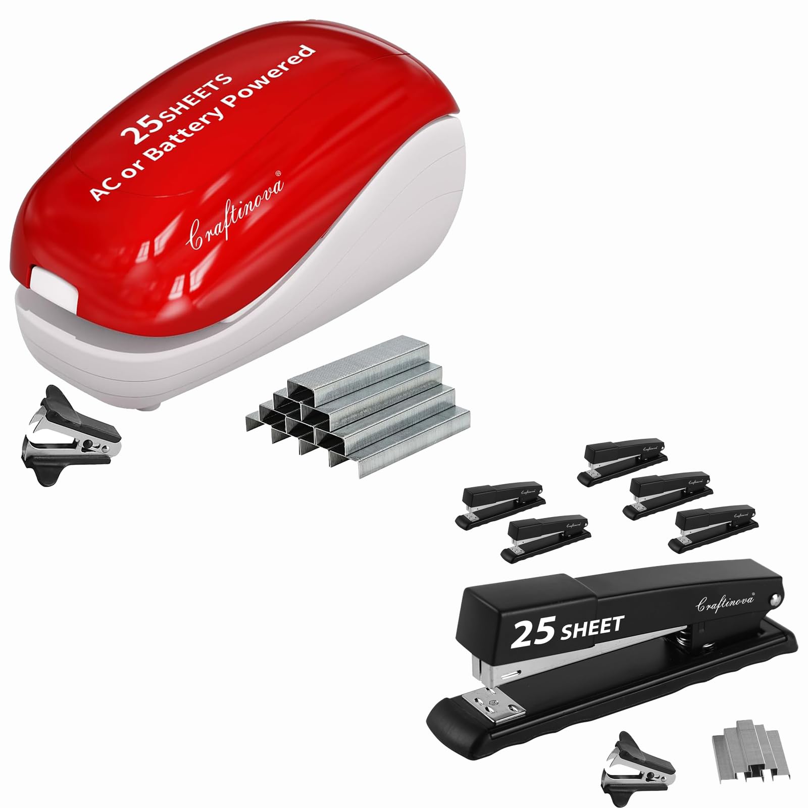 Craftinova Electric Stapler and Metal Desktop Stapler