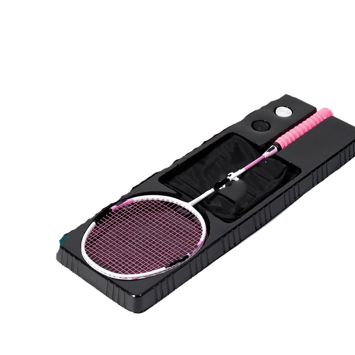 Badminton Set Racchetta da Badminton Offensiva Max 25 libbre (Include Borsa e Corda) PRO in Fibra di Carbonio + Titanio(1PCS Pink Box)
