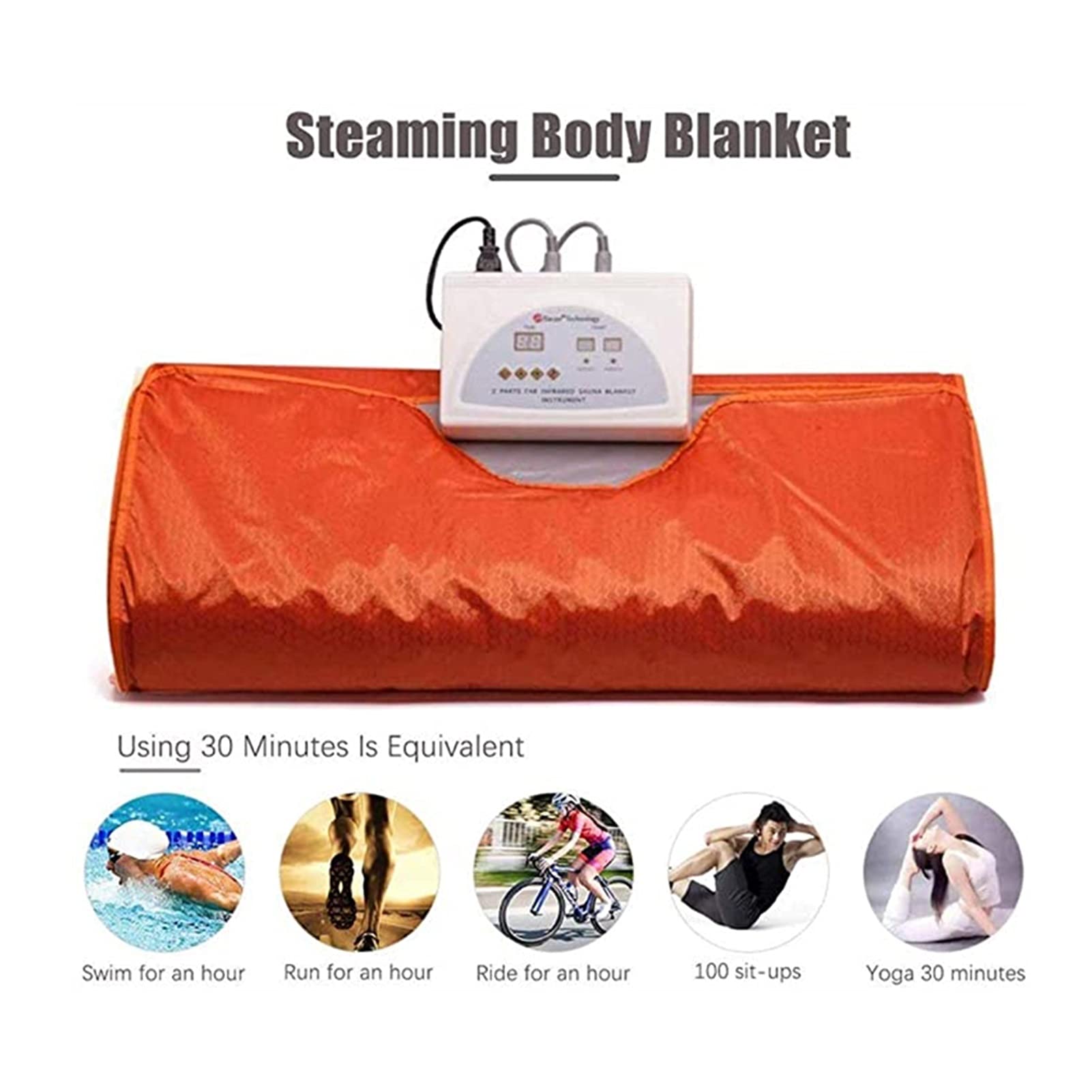 Manta de sauna Manta de sauna de infrarrojos Manta Manta sauna que adelgaza el cuerpo que forma Dispositivo tratamiento anti-envejecimiento belleza que adelgaza la aptitud para la desintoxicación(Colo