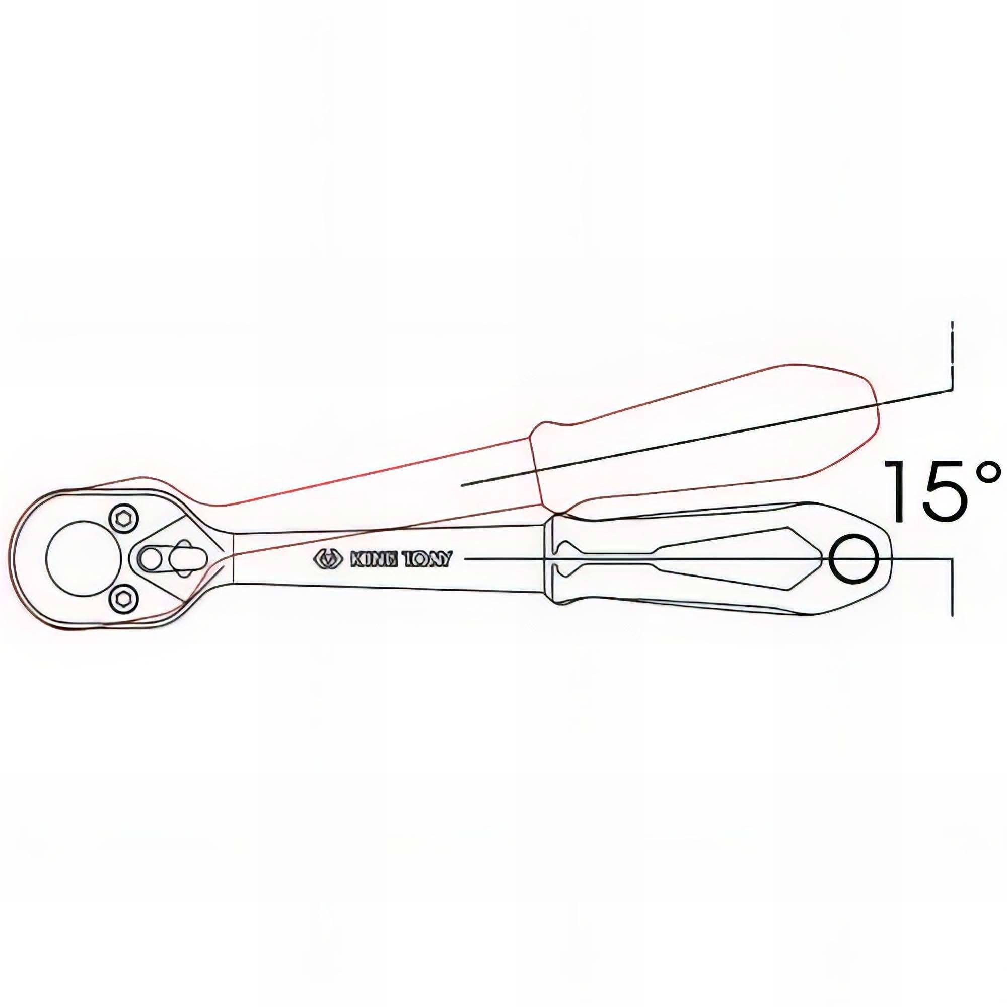 Carraca 1/4" 24 dientes cabeza giratoria 15° Cuidado personal y salud