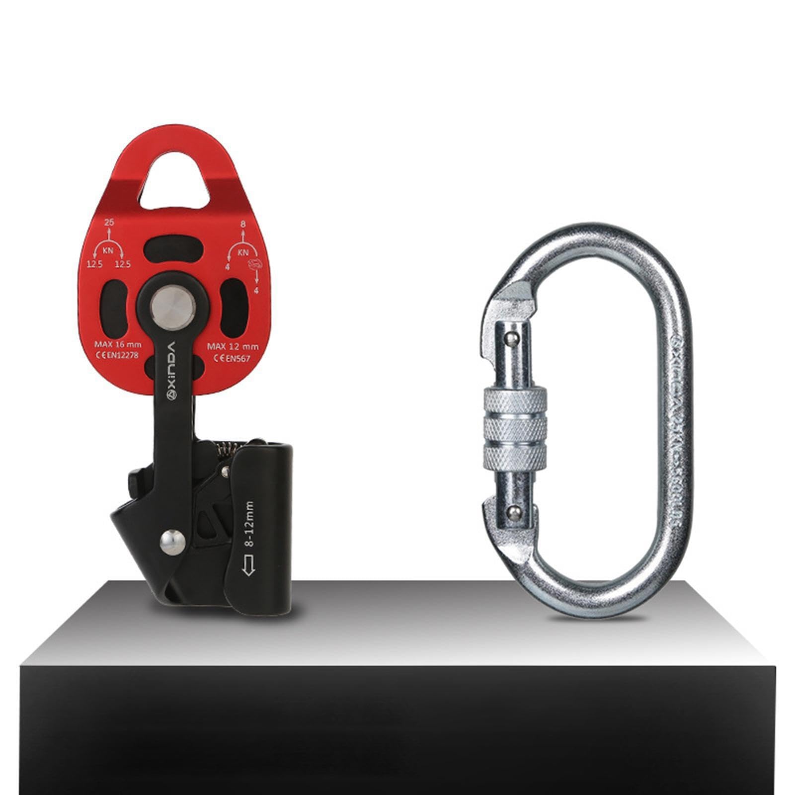 Per Sistema di Sollevamento per Arrampicata, Elevata tenacità, Resistenza 25 KN, Facile processo di Cattura con camma, Adatto per funi da 8-12 mm,