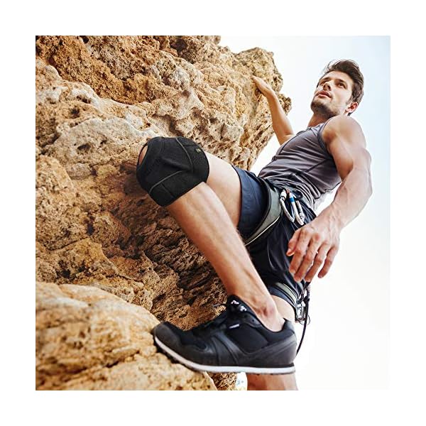 Bracoo Adjustable Compression Knee Patellar Pad Tendon Support Sleeve Brace for Men Women - Arthritis Pain, Injury Recovery, Running, Workout, KS10 (Black) - Image 7