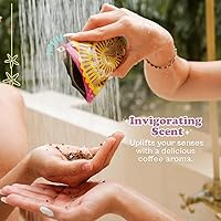 Vista 6 de D'Luchi Exfoliante de café para rostro y cuerpo, exfoliante natural con aceite de almendras, coco y naranja, enriquecido con vitamina E, acné