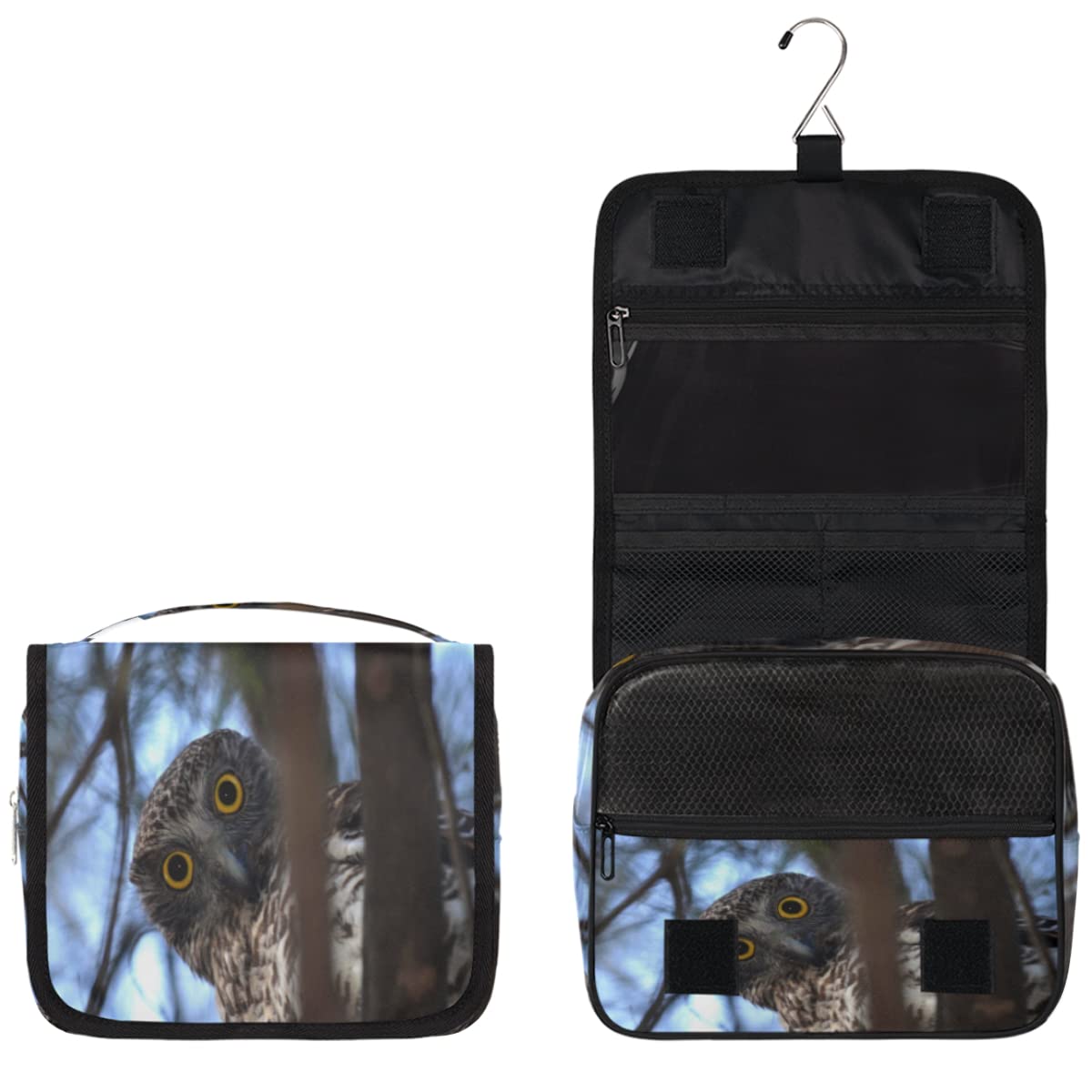 Eulen-Reise-Kulturbeutel, Kulturbeutel, Unisex, hängende Toilettenartikel, Kosmetik, Make-up-Organizer, mehrfarbig, Einheitsgröße