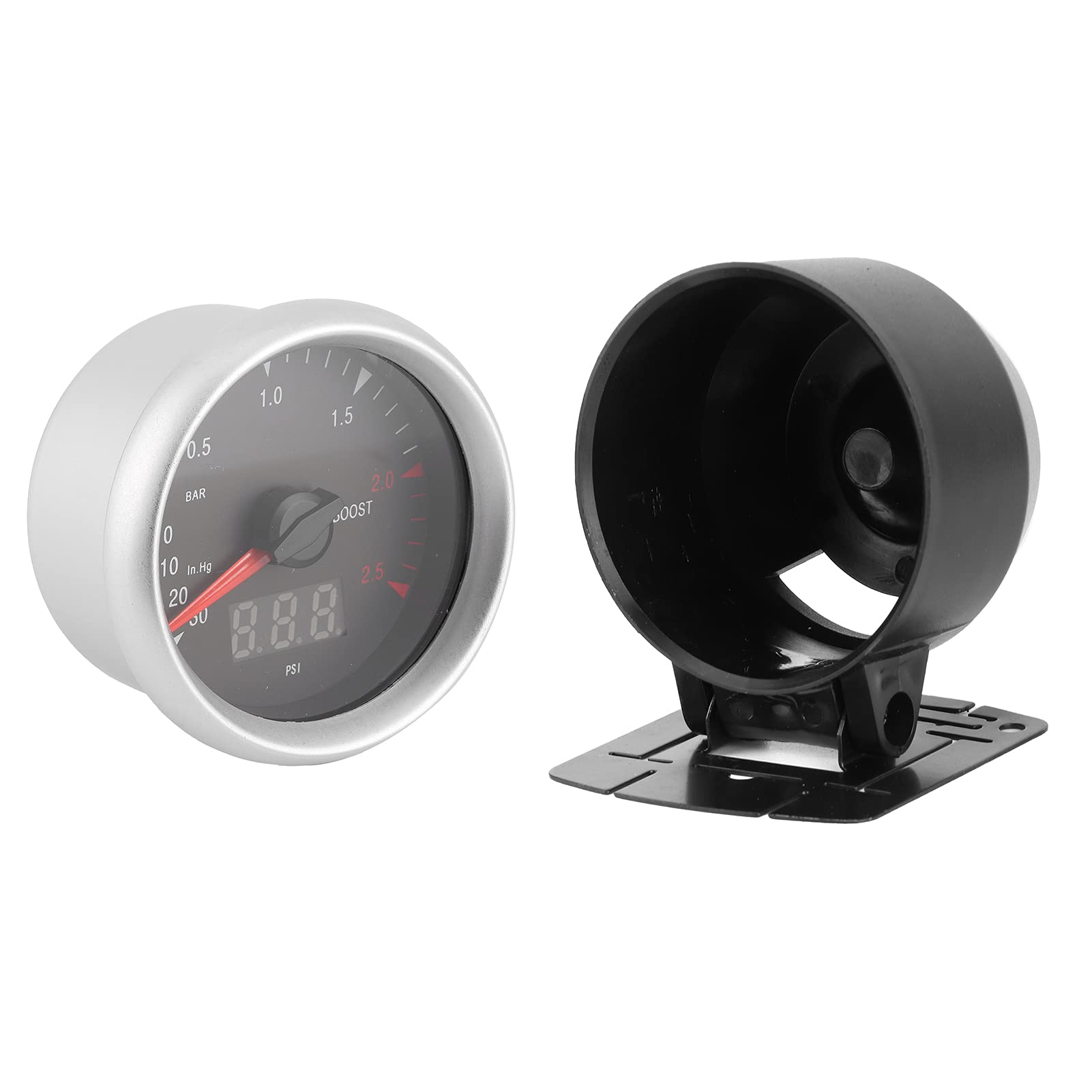 Pressione Turbo Auto 12V Misuratore Turbo Boost 60 mm/2,5 pollici 12 V manometro per aumento del turbo a LED universale - 30-202.5 Controllo indicatore LED a barre