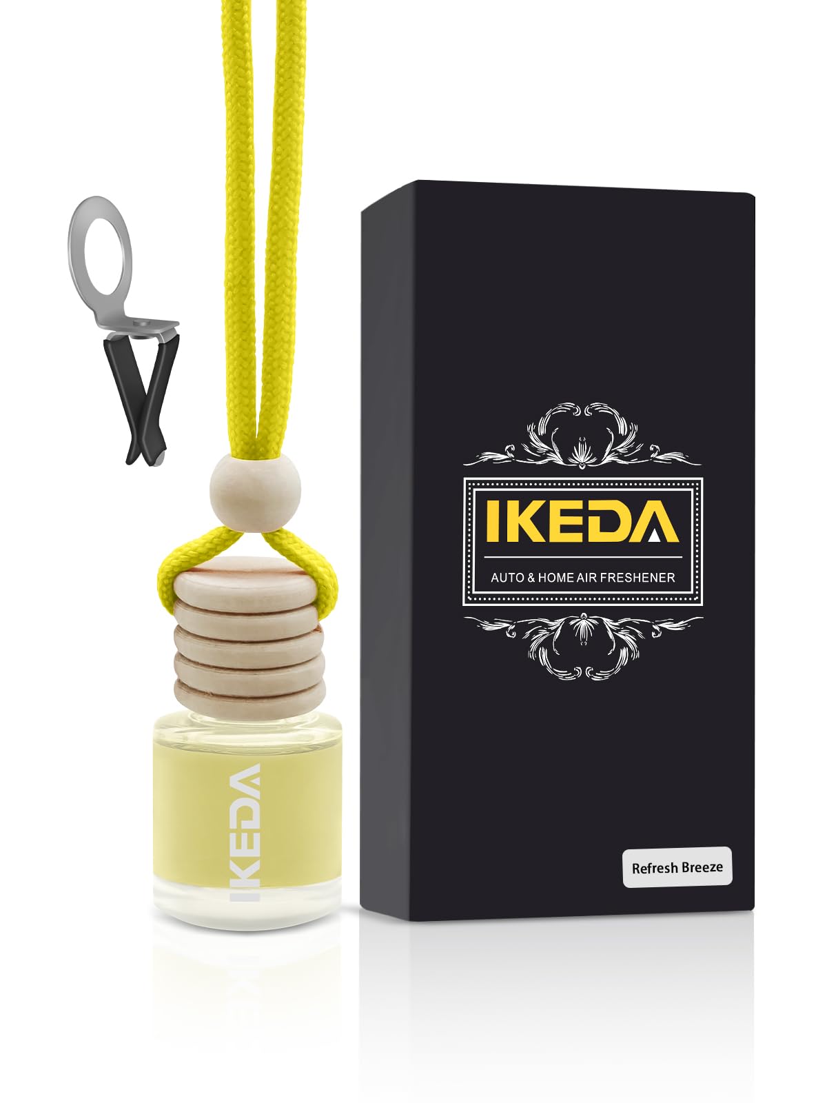 Ikeda Autoduft,Duftbaum Auto Innenraum,HäNgender Auto-Lufterfrischer,Geschenke FüR Frauen MäNner,HäNgender Lufterfrischer FüR Auto & Zuhause, Erfrischende Brise-new,10 ml / 1 Stück