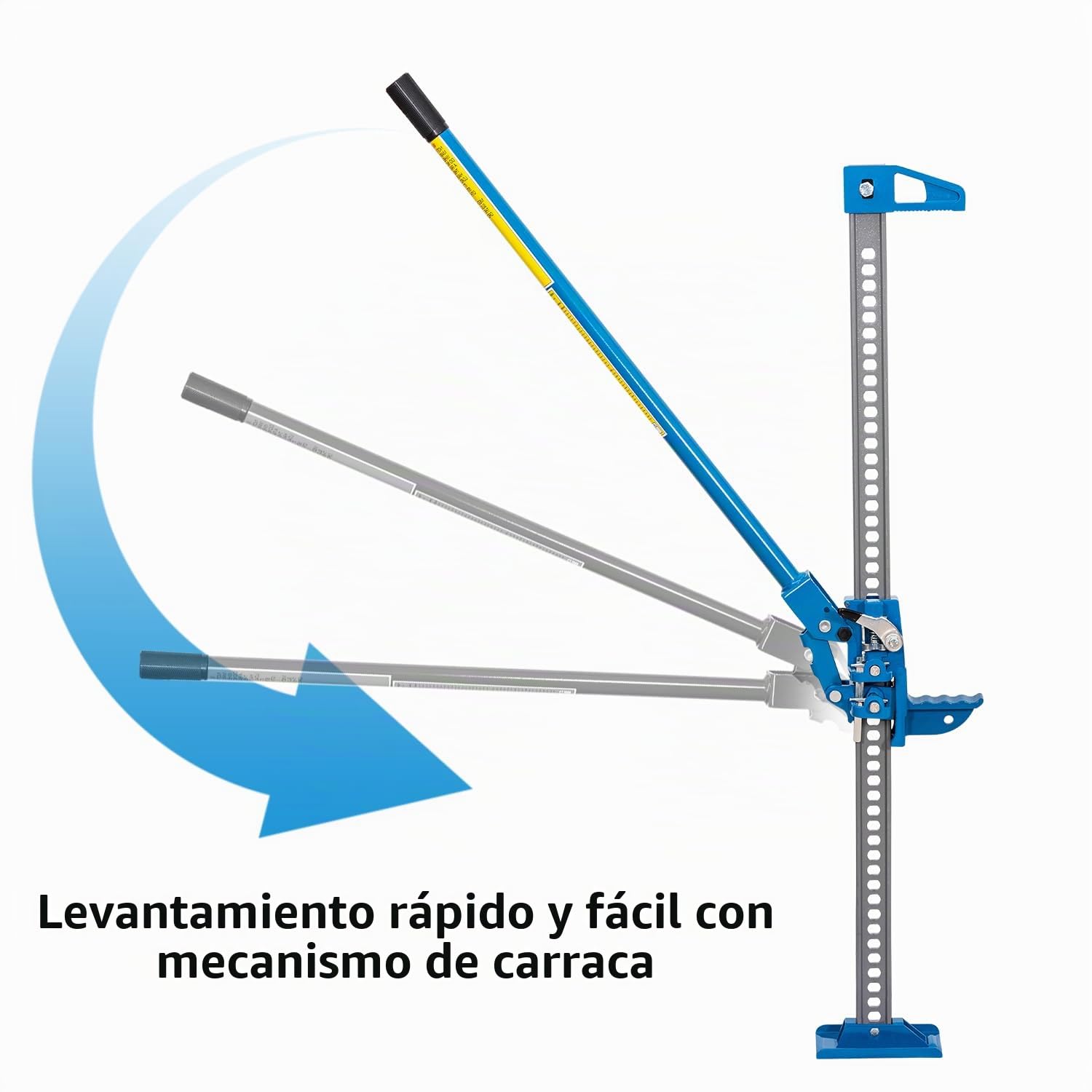 KATSU Tools Farm Jack Heavy Duty 48" 3 Ton Capacidad de Carga con Accesorio de Elevación de Parachoques, High Lifting Ratchet Farmers Jack Gato Offroad para 4X4 SUV Tractores Camiones