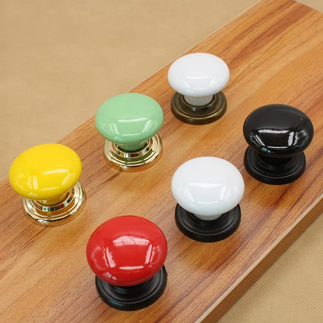 Bouton en cristal, boutons de tirage, 15 pièces boutons et poignées d'armoire en céramique, poignées de tiroir, poignée de tiroir d'armoire, boutons ronds en céramique pour chambre d'enfant