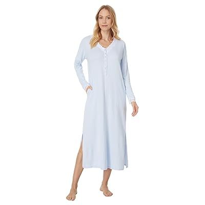 Eileen West Long Sleeve Sweater Knit Lounger Gown Women